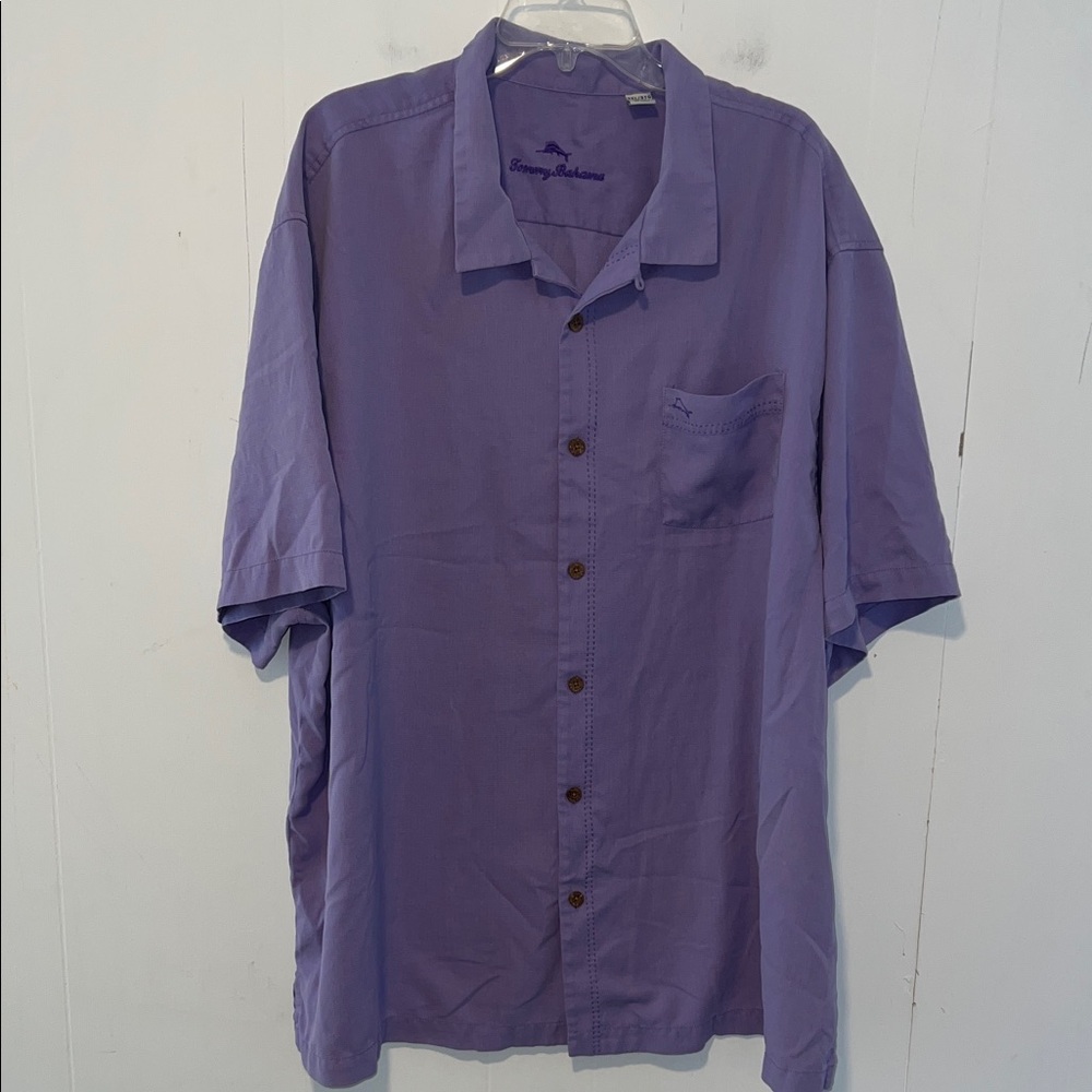 Tommy Bahama Purple Short-Sleeve Button-Down Shirt Size 3XL 03302611